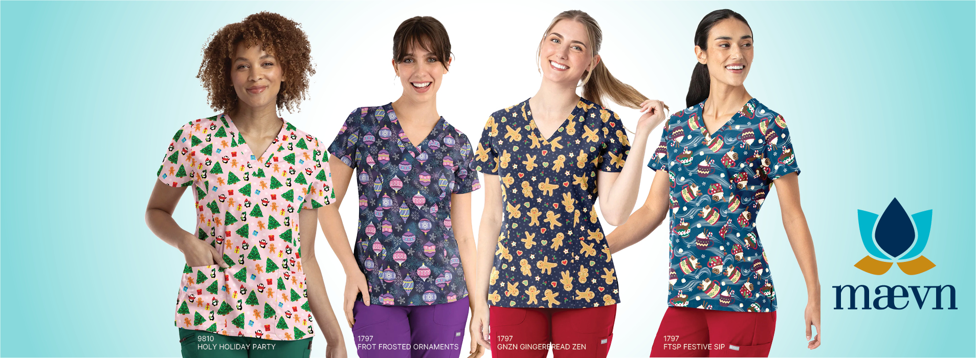 Maevn Christmas Scrubs