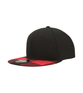 6 Panel High Profile Structured Plaid Bill Snapback