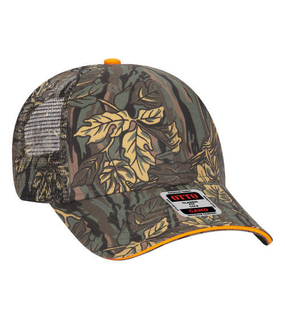 Camo 6 Panel Low Profile Trucker Cap