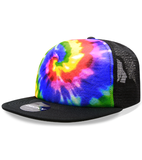 5 Panel High Profile Structured Tie Dye Trucker