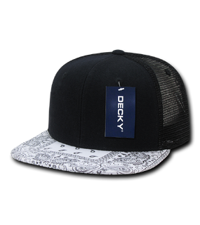 6 Panel High Profile Structured Bandanna Trucker