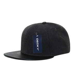 6 Panel High Profile Structured Melton Snapback