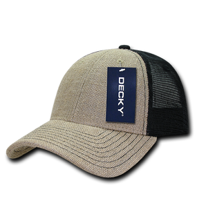 6 Panel Low Profile Structured Jute Trucker