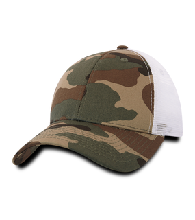 6 Panel Low Profile Structured Camo Trucker