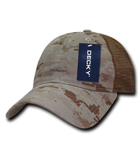 6 Panel Low Profile Relaxed Camo Trucker