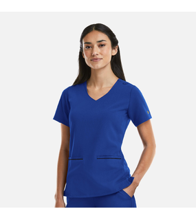 Matrix Pro Womens Curve V-Neck Top/Metallic Detail