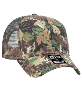 Camo 6 Panel Mid Profile Trucker Cap