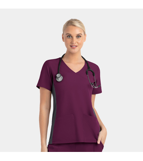 Matrix Impulse Women Mock Wrap Top/Contrast Panels