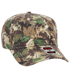Camo 5 Panel Mid Profile Baseball Cap
