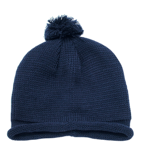 Solid RollUp Beanies w/PomPom