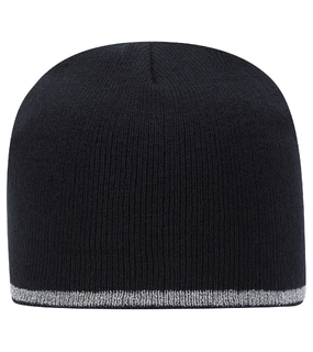 9&quot; Classic Knit Beanie W/ Reflective Stripe