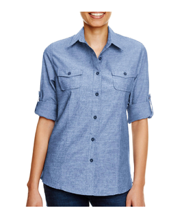 Ladies L-S Chambray Shirt