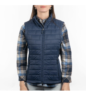 Ladies Box Quilted Puffer Vest