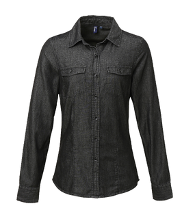 Womens Jeans Stitch Denim Shirt