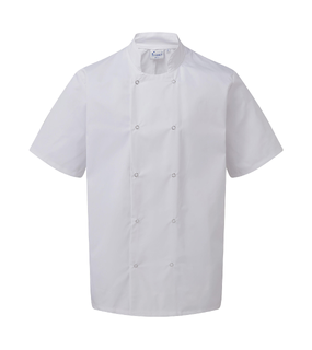 Studded Front S-S Chef&#39;s Jacket