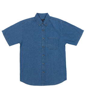 Mens S-S 100% Cotton Denim Shirt