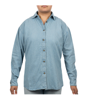 Ladies L-S 100% Cotton Denim Shirt