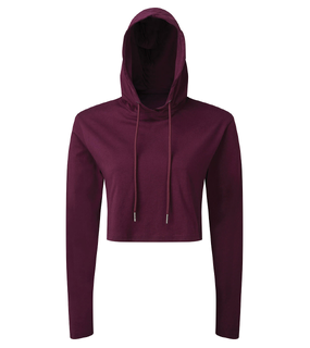 Cropped Hooded Long Sleeve T-Shirt