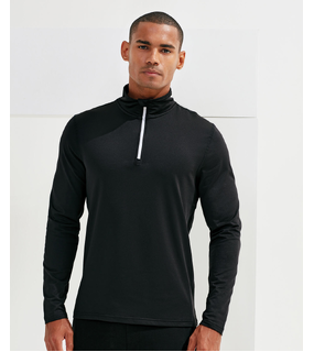 Recycled Long Sleeve Brushed Back 1/4 Zip Top