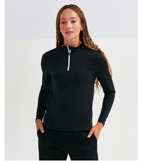 Recycled Long Sleeve Brushed Back 1/4 Zip Top